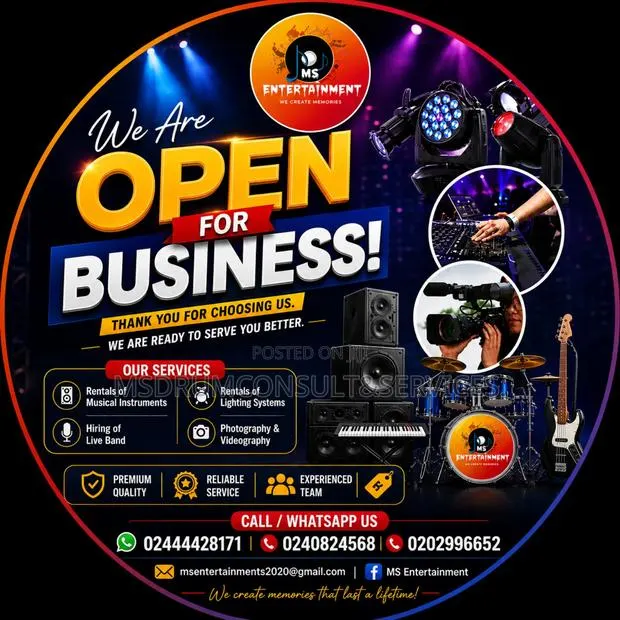 Top Quality Sound System Musical Instruments Rentals.