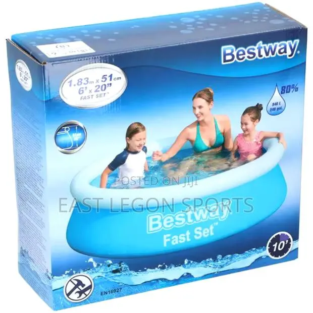6ft Round Metal Frame Pool New Kids No Pump · Photo 1