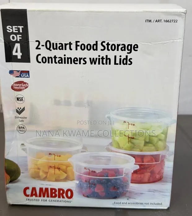 2 Quarts Food Storage With Lids · Photo 1