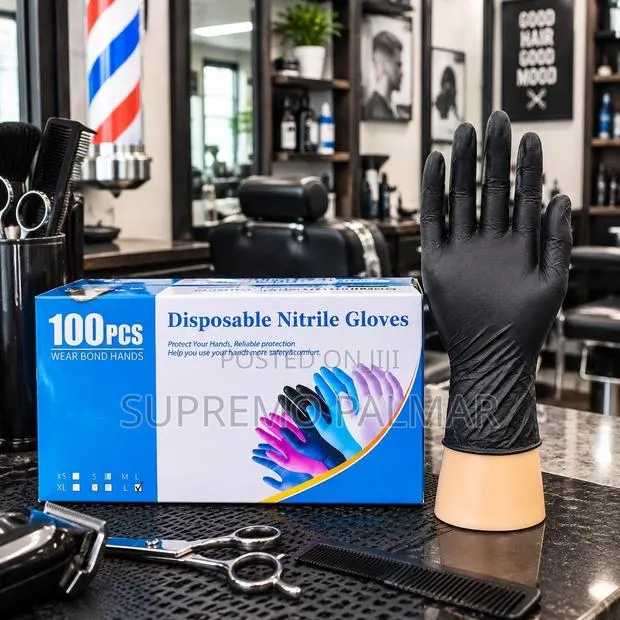 Wear Bond Hands Nitrile Barber Gloves 100pcs – Disposable Protective · Photo 1