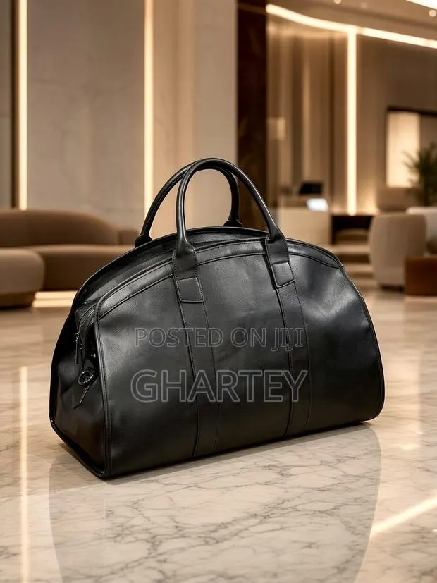 Luxury Leather Travel Duffel Bag – Premium Weekend Business · Photo 1