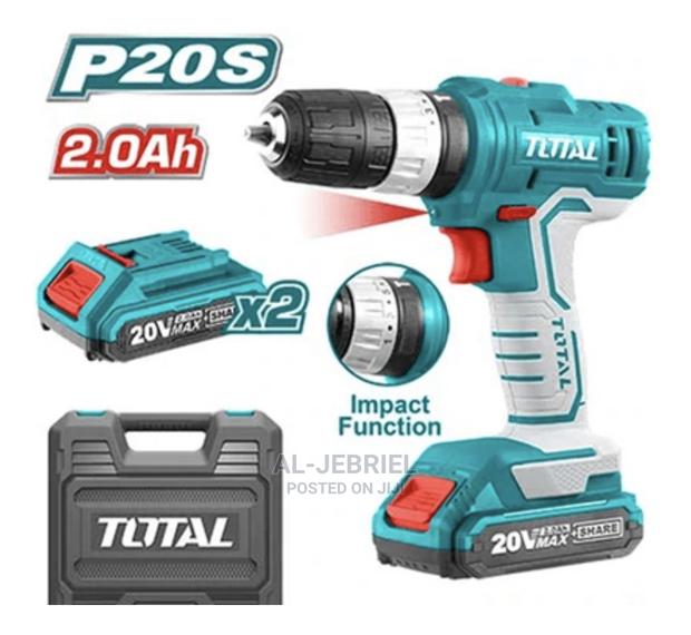 Total Lithium-Ion Impact Cordless Drill 20V+ 2 Batteries · Photo 1