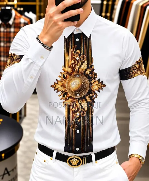 High Quality Rhinestones Designer Shirts · Photo 1