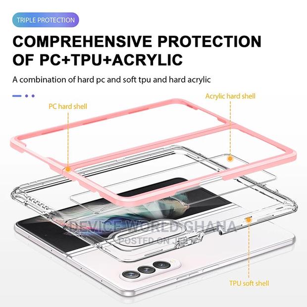 Blueo Trans. Hybrid Shockproof Case 4 Samsung Fold 3 Zflip3 · Photo 6