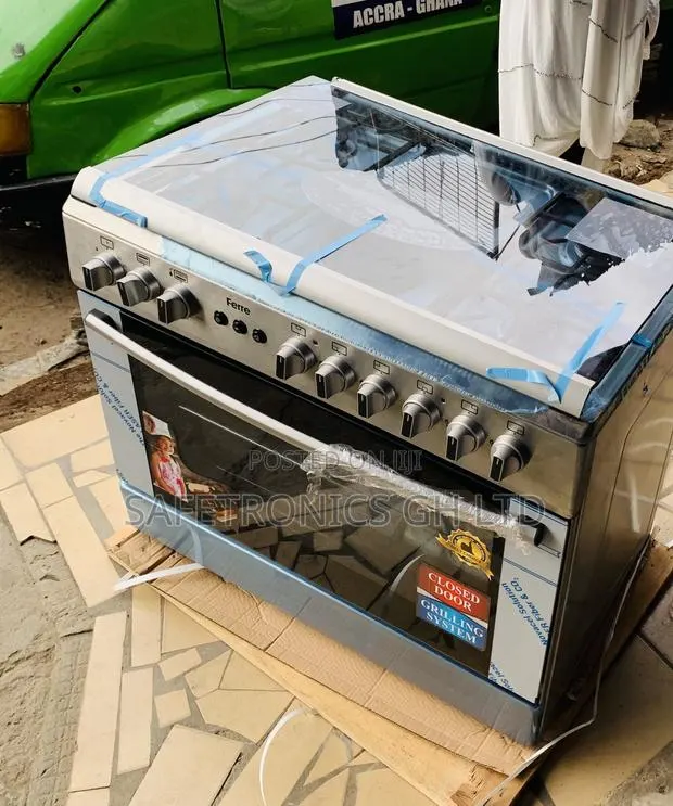 Essential Modern Ferre __ 4 Gas 2 Electric Grey Oven Grill Cooker · Photo 1