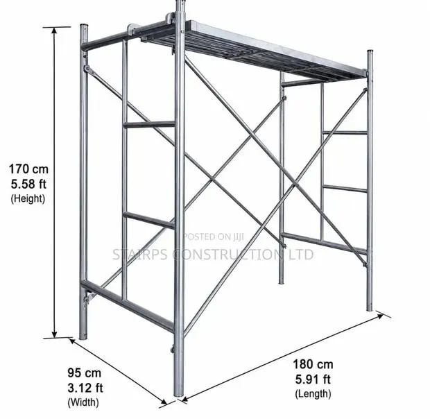 170cm by 180cm by 95cm Galvanized Scaffold. · Photo 1