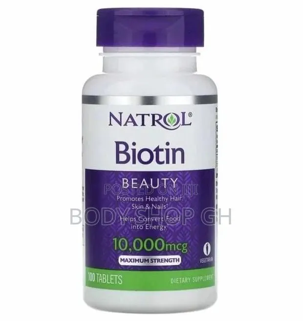 Natrol Biotin Supplements- 100 Tabs / 10,000 MCG · Photo 1