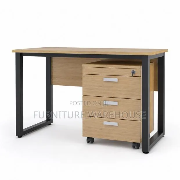1.2-Meter-Long Table With Drawers · Photo 1