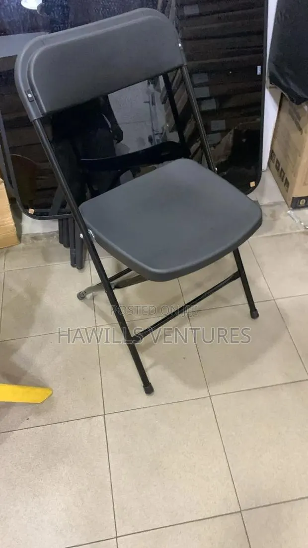 Black Comercial Grade-Folding Chair · Photo 1