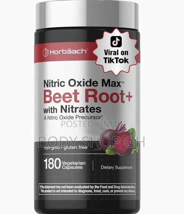 Nitric Oxide Beet Root Capsules | 180 Count - Nitric Oxide Booster · Photo 1