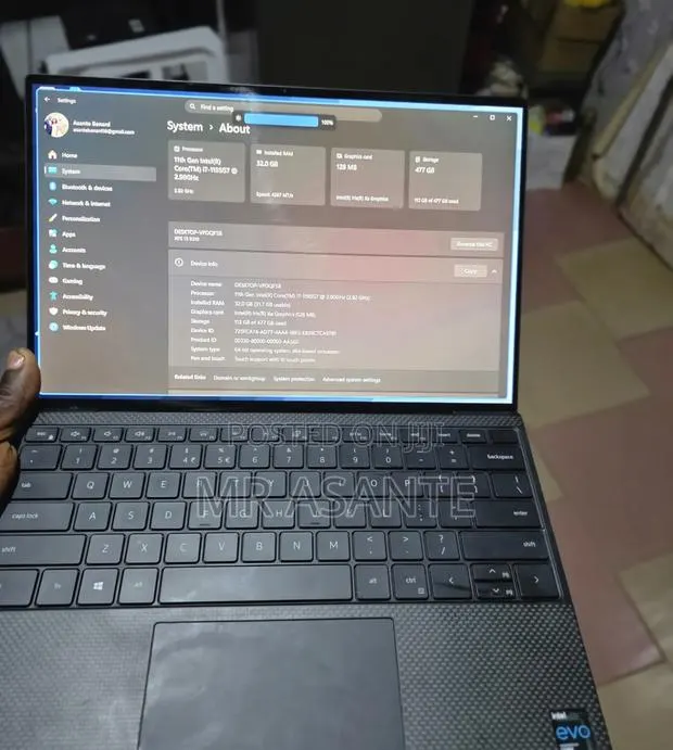 Laptop Dell XPS 13 32GB Intel Core i7 SSD 512GB · Photo 1