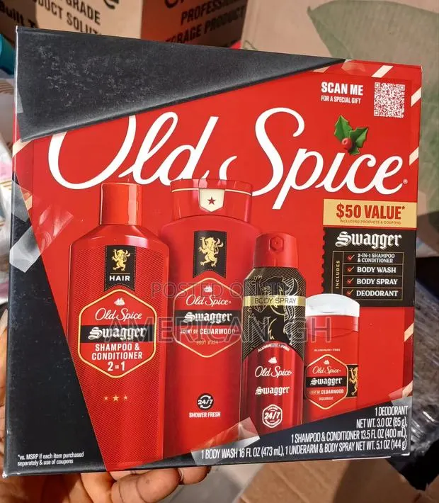Old Spice Swagger, 4 in 1 Pack (Wash, Shampoo, Spray Deodorant · Photo 1