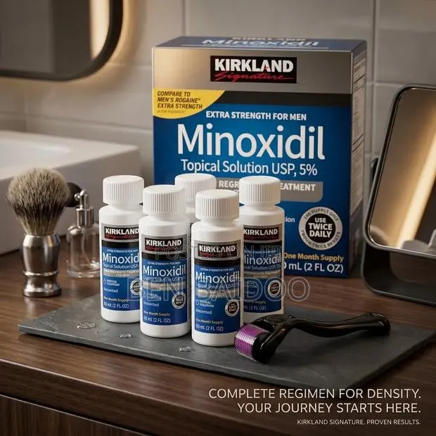 Kirkland Minoxidil Set Derma Roller (Hair Growth Pack) · Photo 1