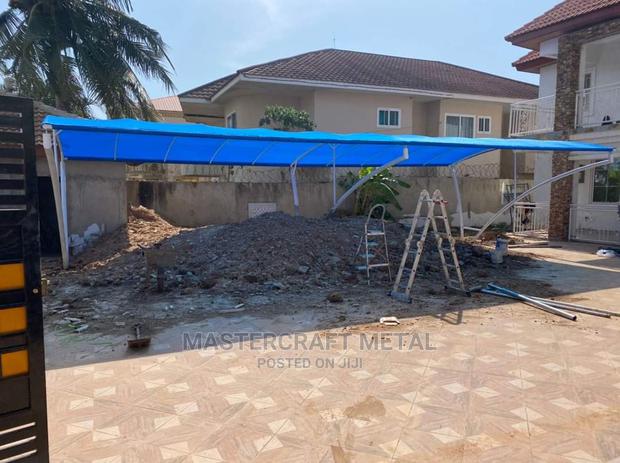 4 Cars Flat Type Carport With Double Layered Tarpaulin Top · Photo 1