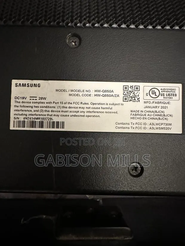 Wanted-Samsung Subwoofer PS-WR75BB/PS-WR86BB/PS-WR65BB for Q850a/Q800a · Photo 2