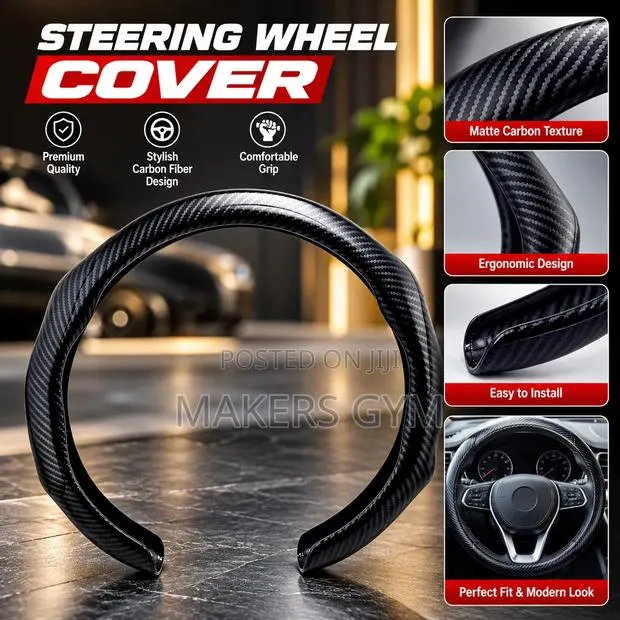 Carbon Fiber Car Steering Wheel Cover Universal · Photo 1