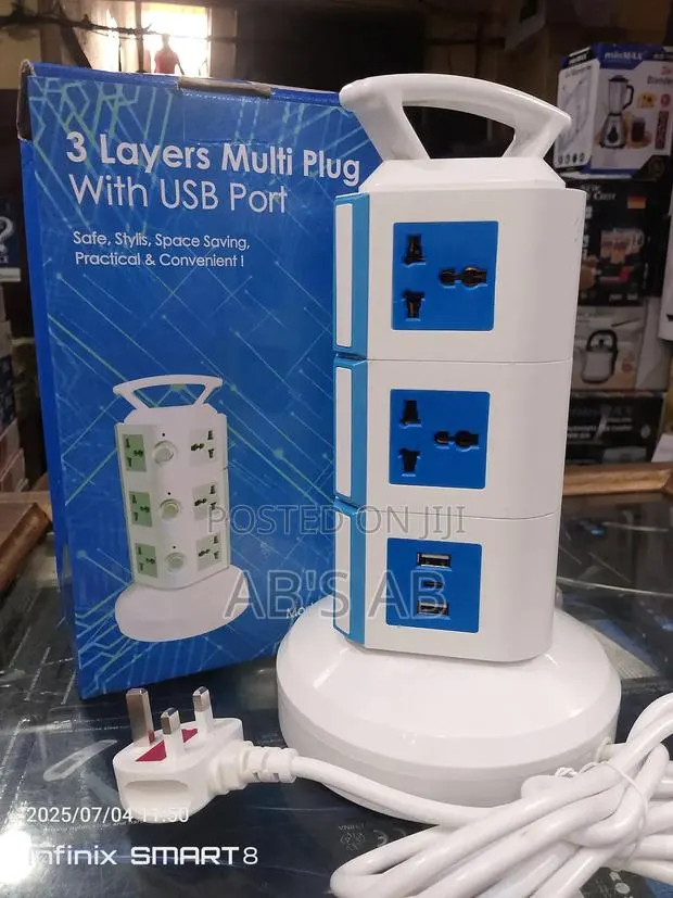 3 Layers Multi Plug With Usb Port · Photo 1