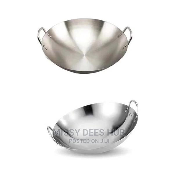 Stainless Steel Wok or Uncoated Stir-Fry Wok - 40cm · Photo 4