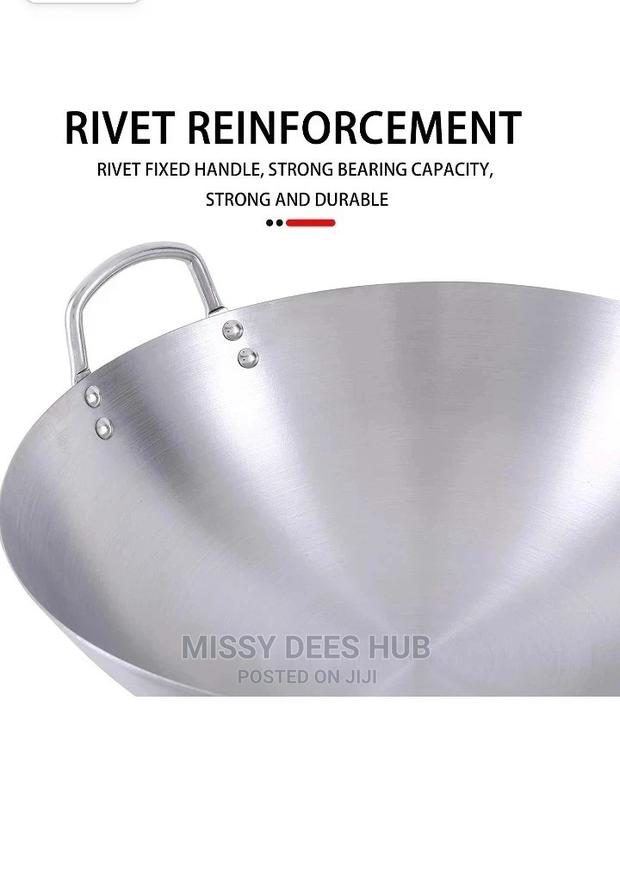 Stainless Steel Wok or Uncoated Stir-Fry Wok - 40cm · Photo 7