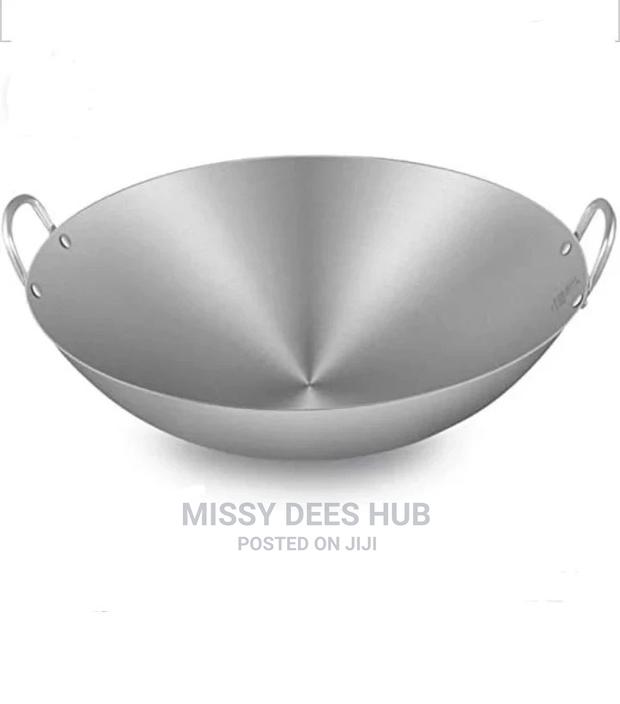 Stainless Steel Wok or Uncoated Stir-Fry Wok - 40cm · Photo 5
