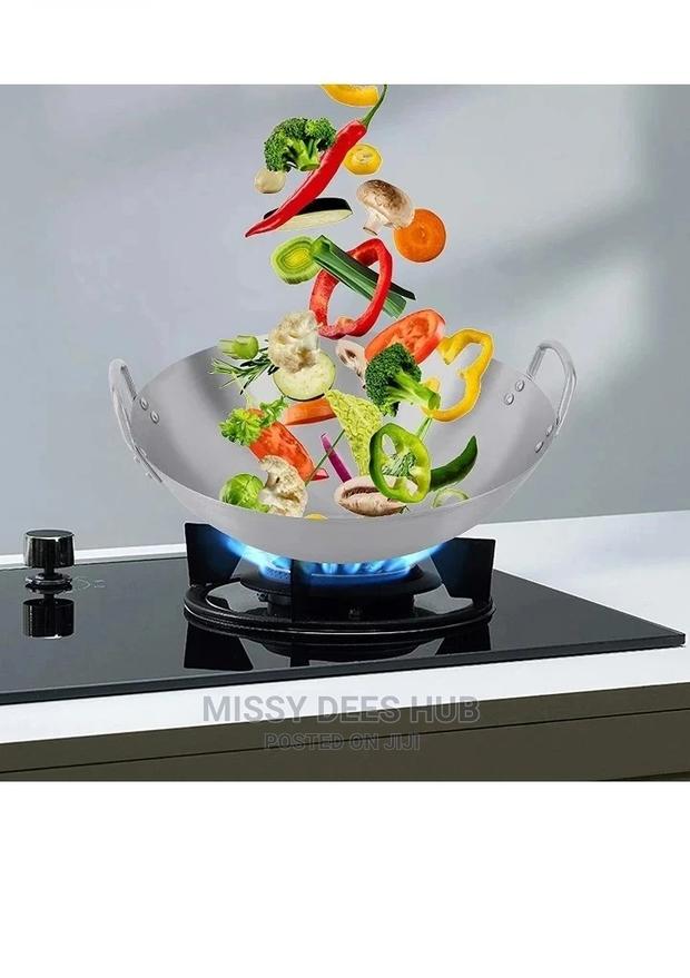 Stainless Steel Wok or Uncoated Stir-Fry Wok - 40cm · Photo 3