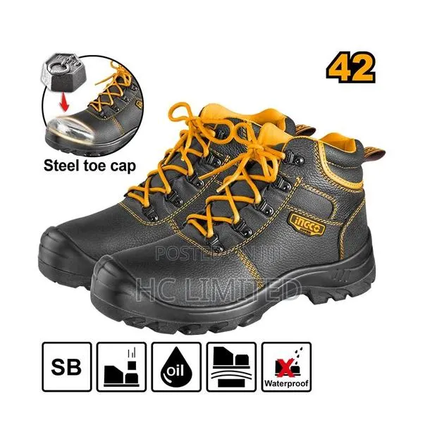 Ingco Steel Toe Cap Safety Boots-ssh04sb.42 · Photo 1