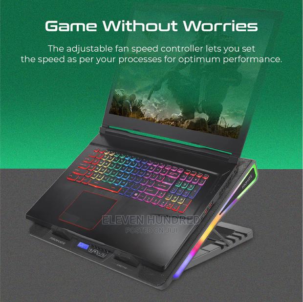 Portable Height Adjustable RGB Laptop Cooling /Stand Pad · Photo 1