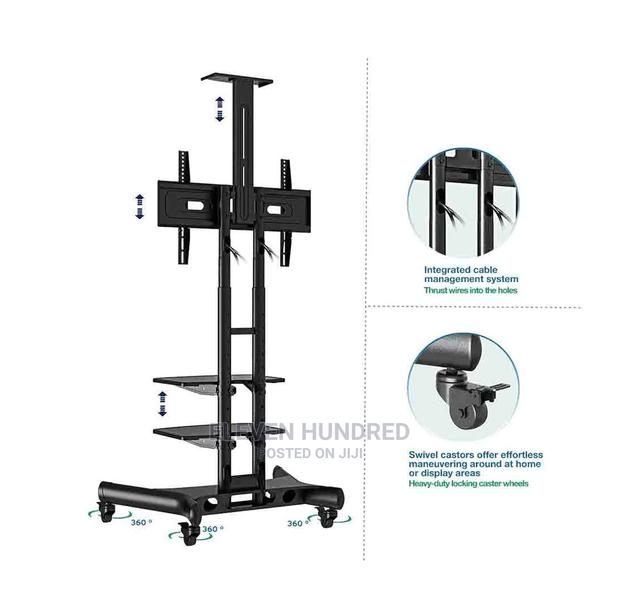TV Stand (From 32inch to 65inch )Heavy Duty Poles · Photo 2
