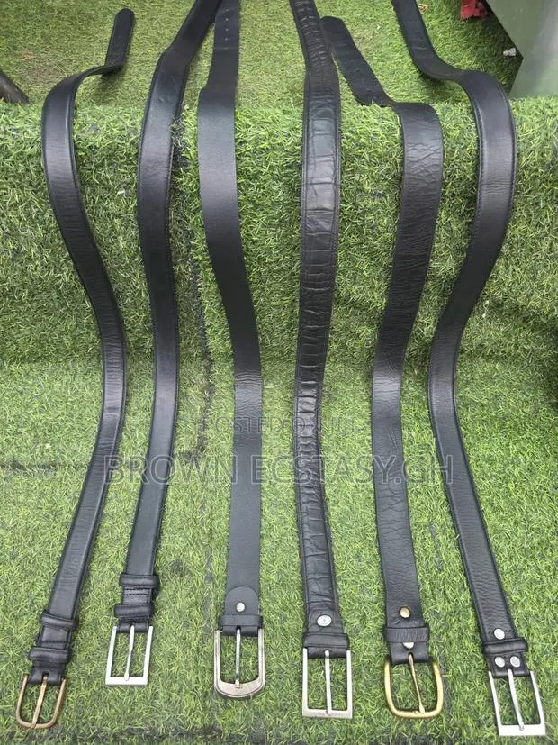 Genuine Leather Belts (Uk Used, Black) Swipe for More · Photo 1