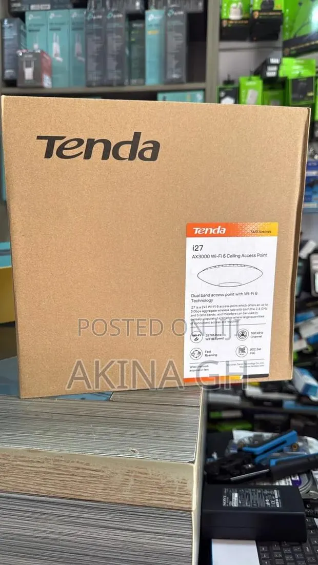 Tenda I27 Wifi 6 Ax3000 Dual Band Wi-Fi 6 Indoor Access Point · Photo 1