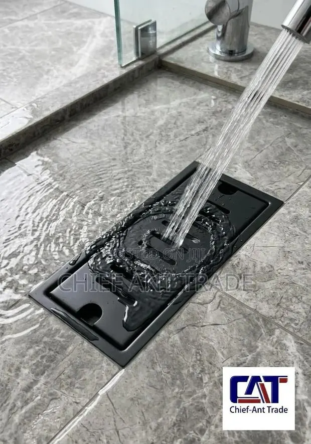 Black Floor Drain 20cm Hp1304b · Photo 1