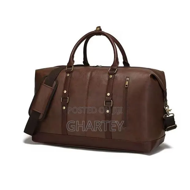 Quality Waterproof Leather Material Duffle Bag || Coffee · Photo 1
