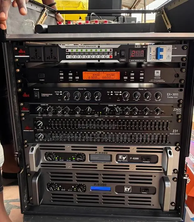 Amplifier Rack With Amplifiers,Equalizer, Mic, Exciter, ETC Cabling · Photo 1