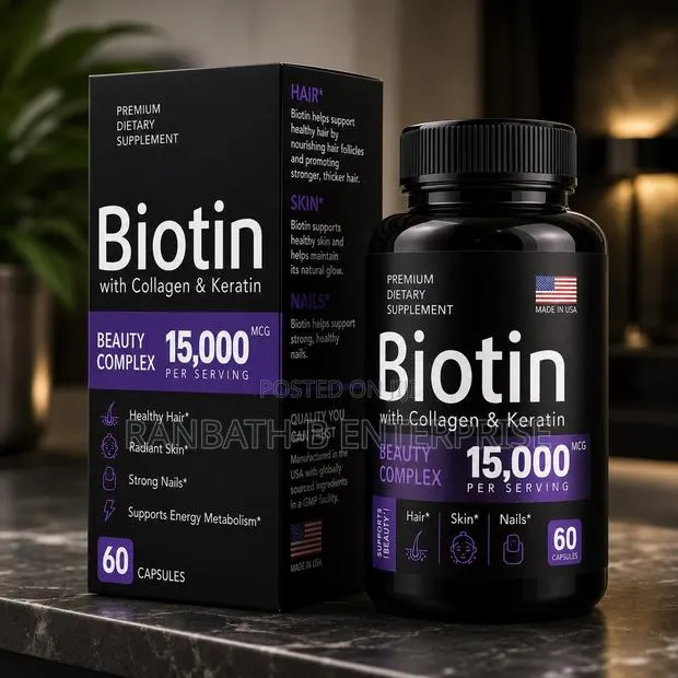 Biotin Beauty Complex 15,000 MCG – 60 Capsules · Photo 1