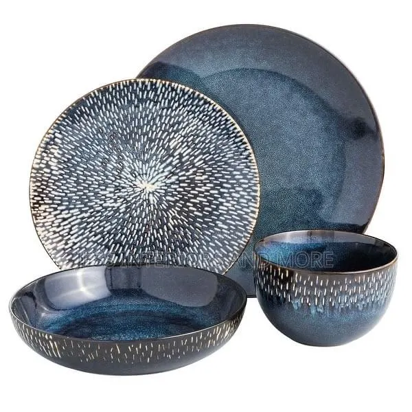 Dinnerware Set, Cobalt Blue, Service for 4 (16pcs · Photo 1