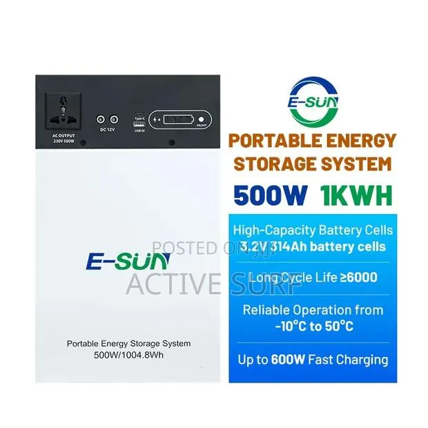 E-Sun 500W Portable Power Station 1004.8Wh – Solar Ready · Photo 1