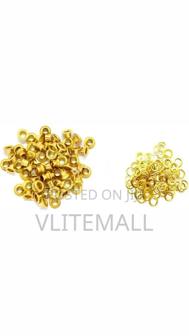 Hole Punch Round Eyelet Grommet 22mm Gold Tone · Photo 1