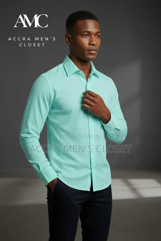 Men's Slim Fit Long Sleeve Shirts - Formal, Office Smart Casual · Photo 1