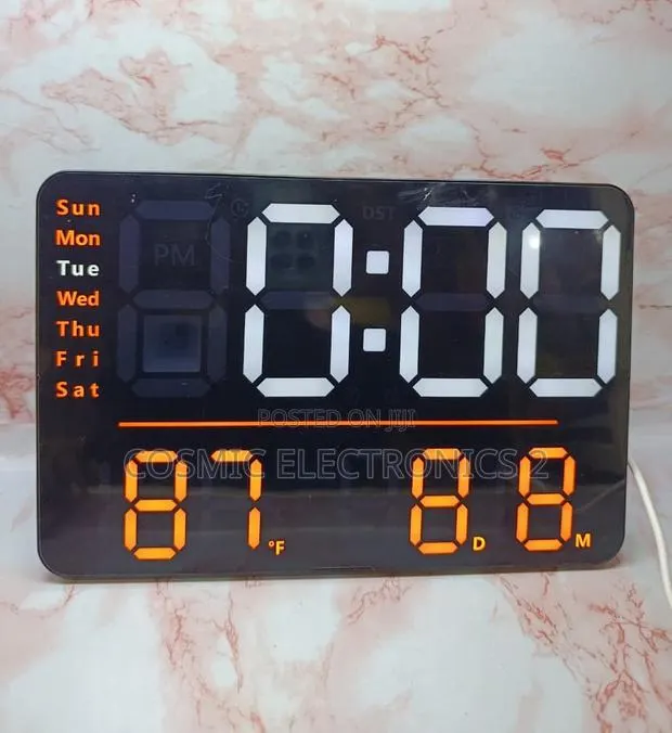LED Digital Wall Clock With Large Display, Temperature Humidity · Photo 1