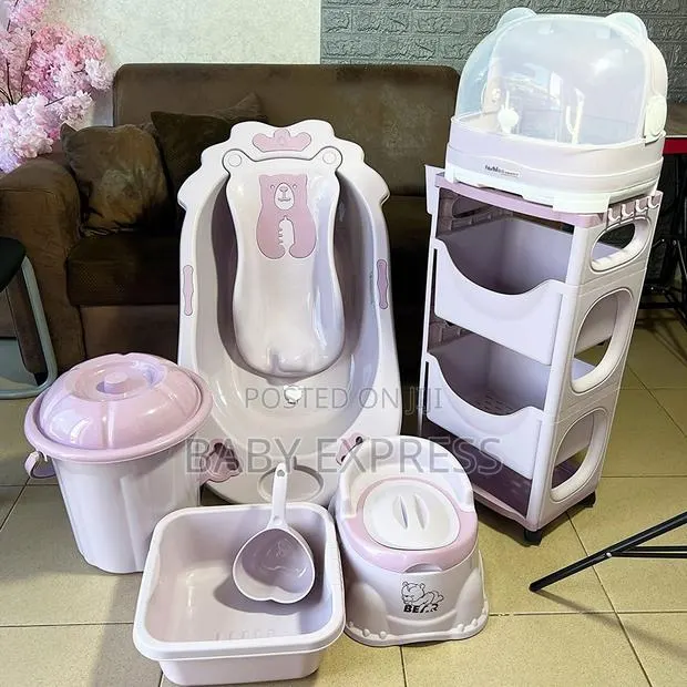 Complete Baby Bath Set With Organizer Bottledrying Racksafe Convenient · Photo 1