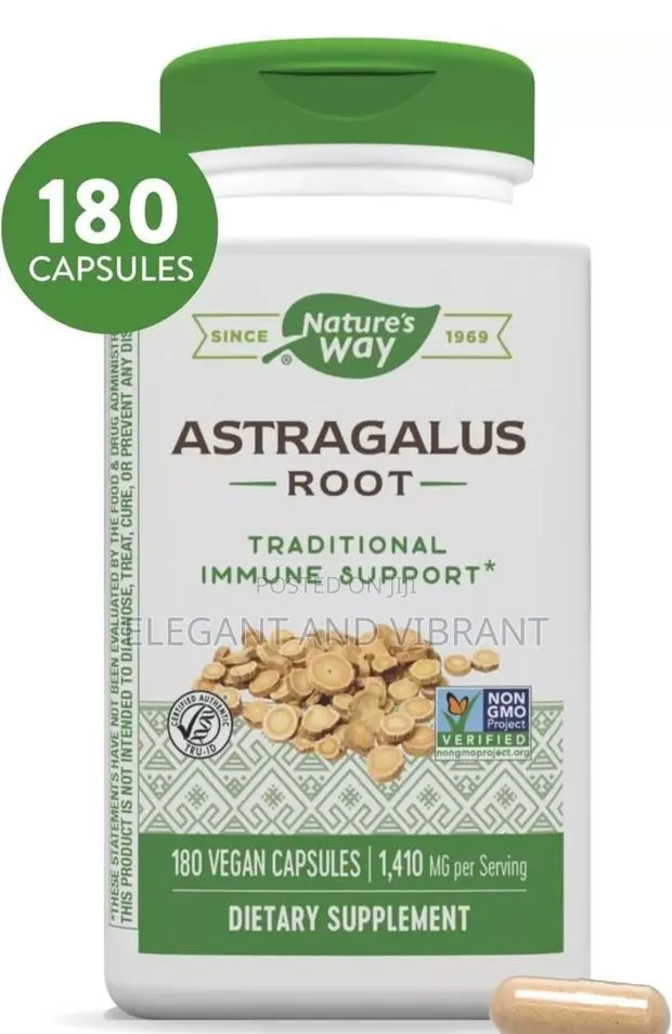 Astragalus Root Herbal Supplement Non-Gmo 180 Vegan Capsules · Photo 1