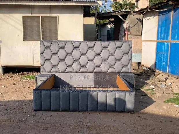 Dark Ash Queen Size Bed Frame With Side Draw · Photo 1