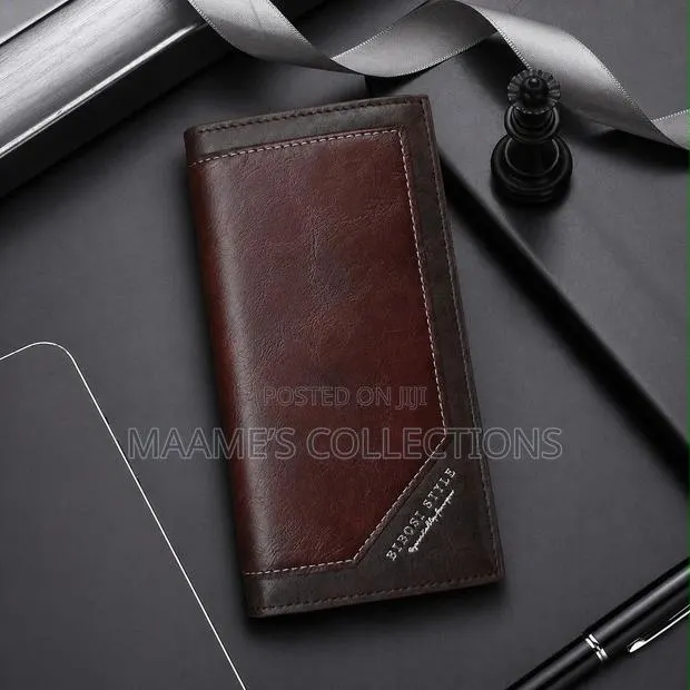 Premium Men’s Leather Long Wallet – Stylish Bi-Fold Wallet · Photo 1