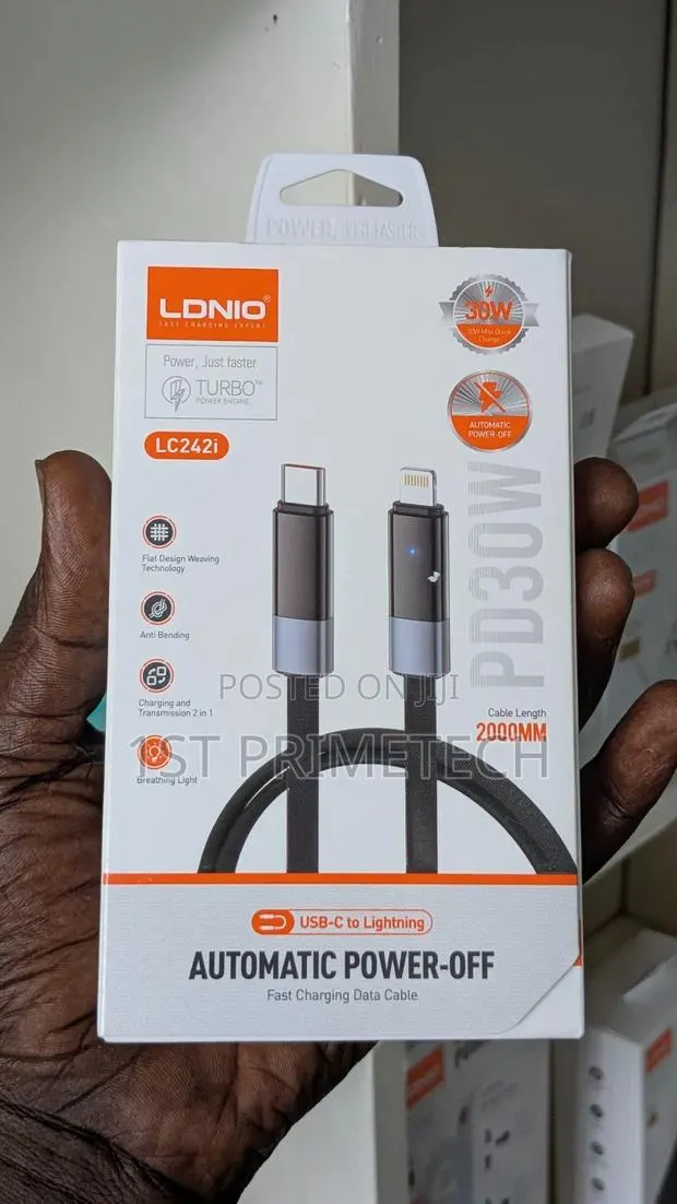 Ldnio 2 Meter Auto Off Type C to Lightning Cable · Photo 1