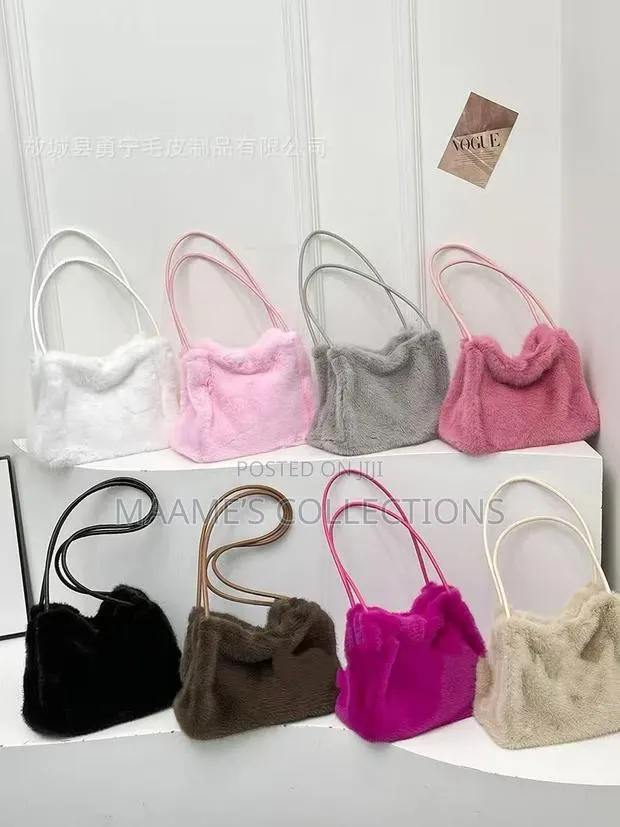 Versatile Faux Fur Plush Bags · Photo 1