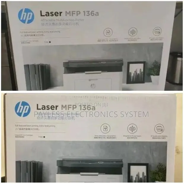 Hp Laserjet 136a Printer B/W Print Scan Copy / 110a Toner · Photo 1