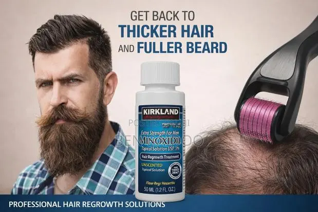 Kirkland Bottle and Derma Roller (Professional Hair Regrowth Solution) · Photo 1