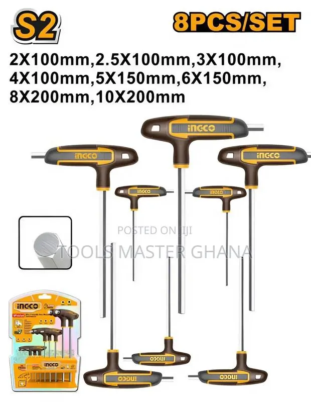 8 Pcs T-handle Hex Wrench Set - Hhkt80818 · Photo 1