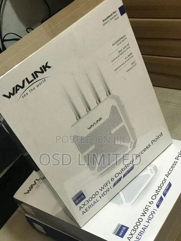 Wavlink Ax3000: 4-Antenna Weatherproof Outdoor Wifi · Photo 1