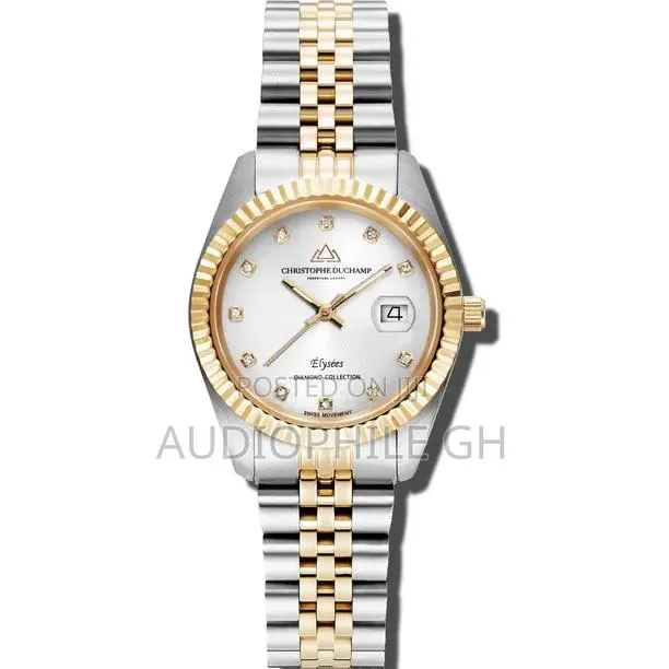 Christophe Duchamp Élysées White Dial With Gold Silver Steel Strap · Photo 1